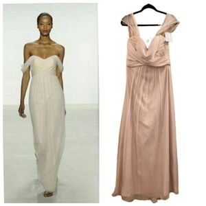 Amsale Bridesmaid Dress With Criss Cross Waist